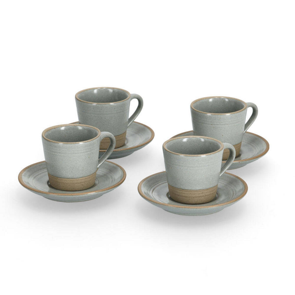 ESPRESSOTASSEN 60 ml 8-teilig - Grau, Keramik (60L)