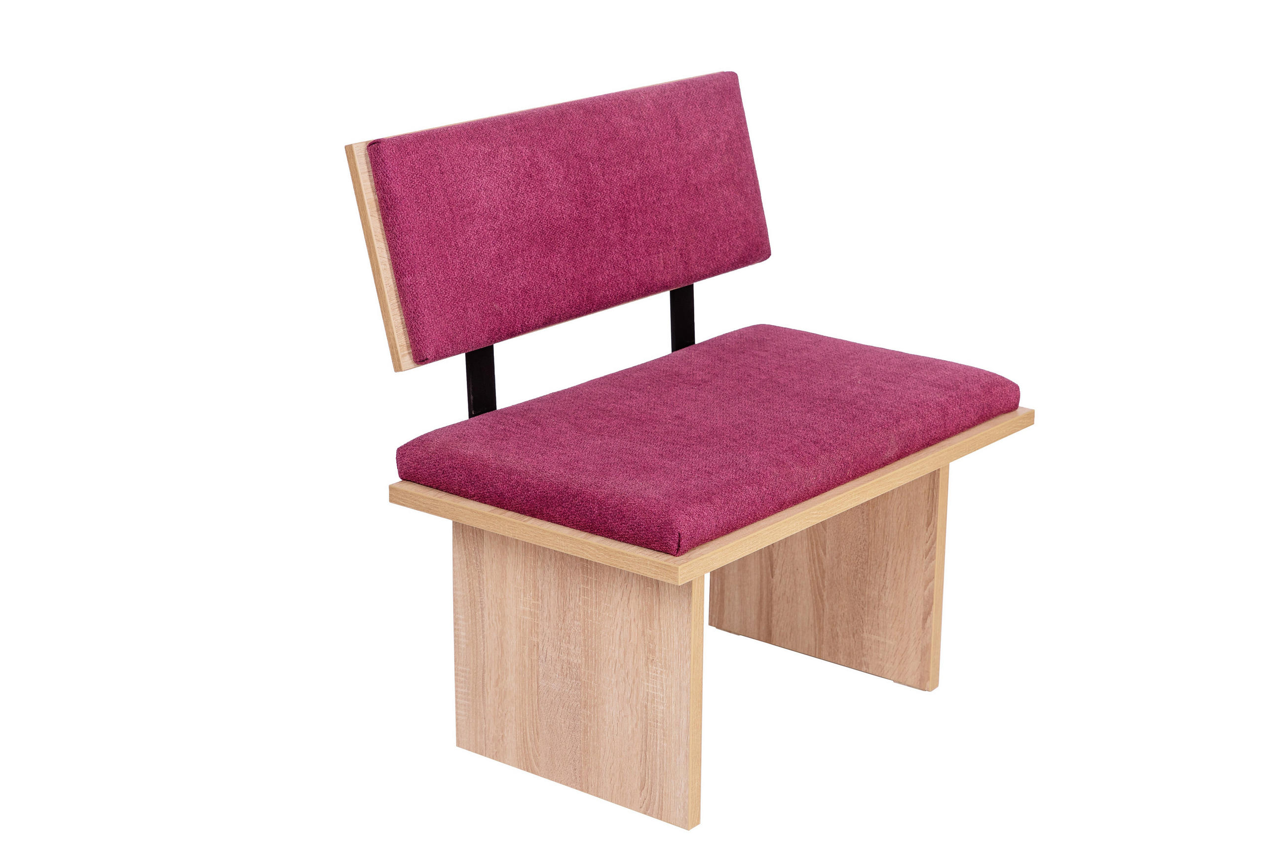 SITZBANK Die Stilvolle - Eichefarben/Violett, Holzwerkstoff/Textil (48/85/85cm) - Kundler Home