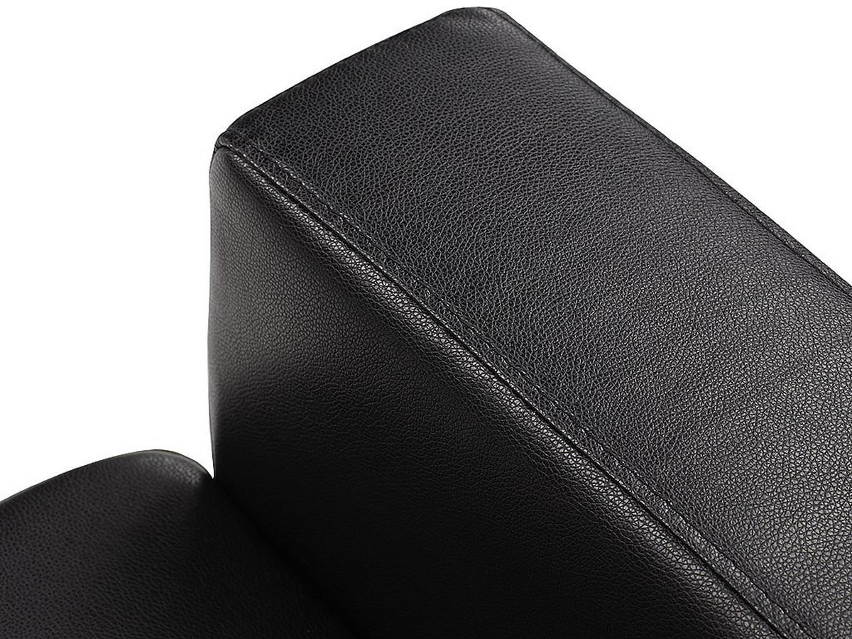 SOFA - 3 Personen - kunstleder - schwarz Ackley - Schwarz, Leder (196/77/75cm) - Vente-Unique