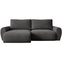 ECKSCHLAFSOFA Poss L dunkelgrau links - Dunkelgrau, Textil (253/153cm) - Beautysofa