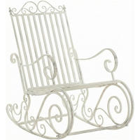 GARTENSCHAUKELSTUHL Metall Antik Weiß - Weiß, Metall (56/94/90cm) - CLP