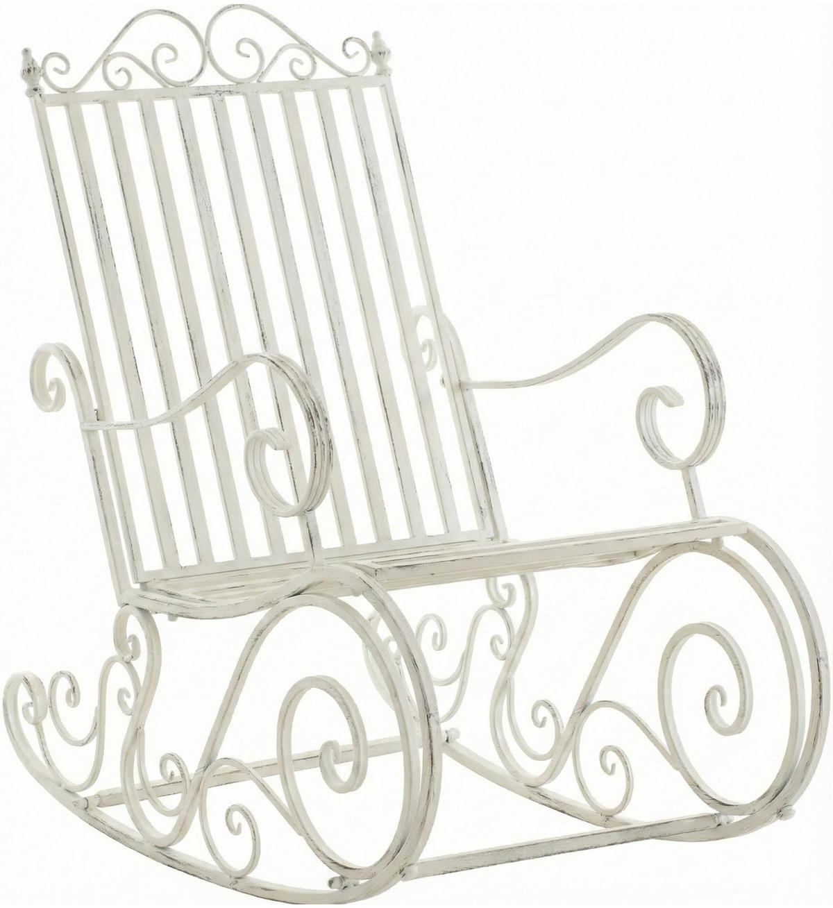 GARTENSCHAUKELSTUHL Metall Antik Weiß - Weiß, Metall (56/94/90cm) - CLP