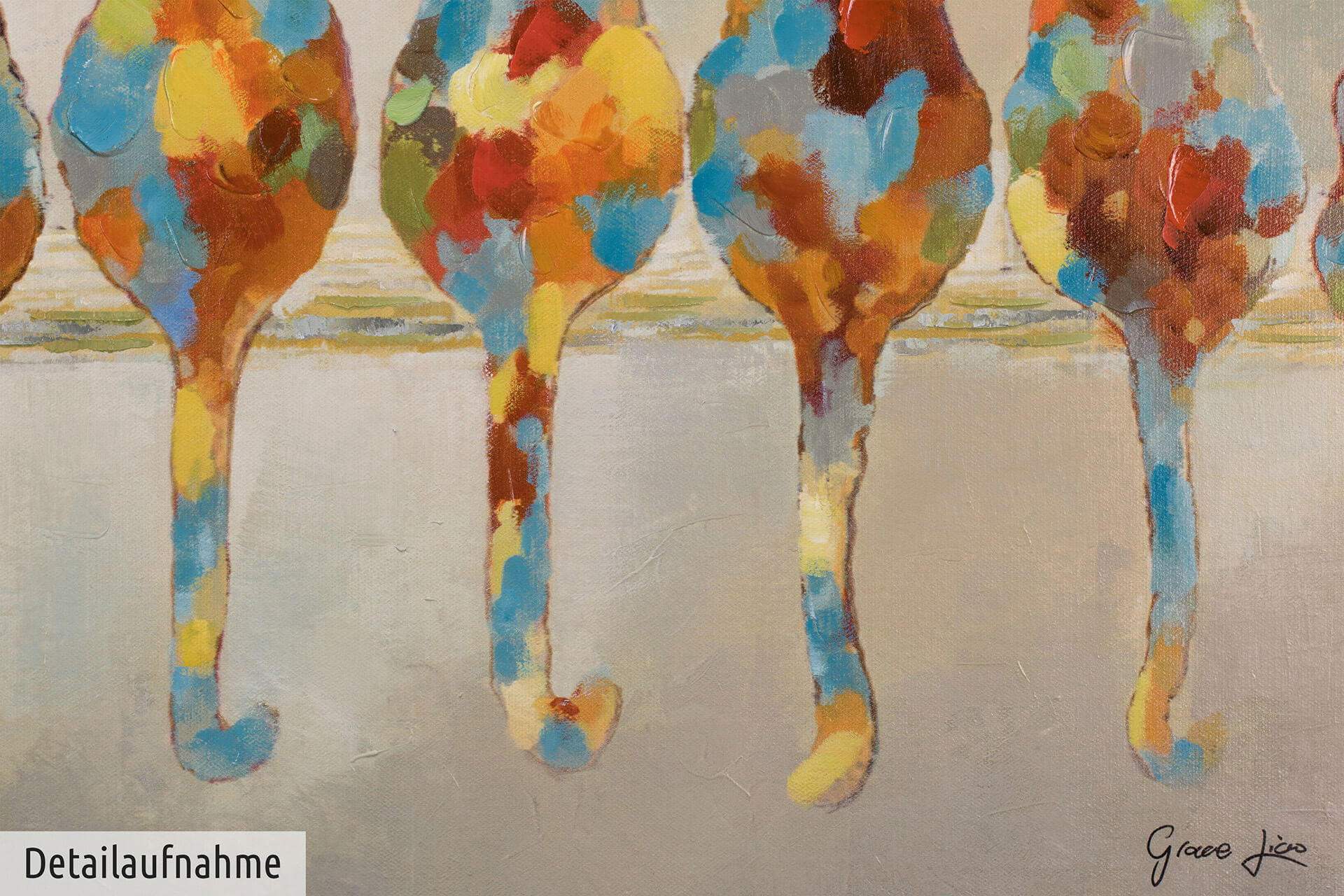 ÖLGEMÄLDE 120/60 cm - Multicolor, Holz/Textil (1.9/60cm) - KUNSTLOFT