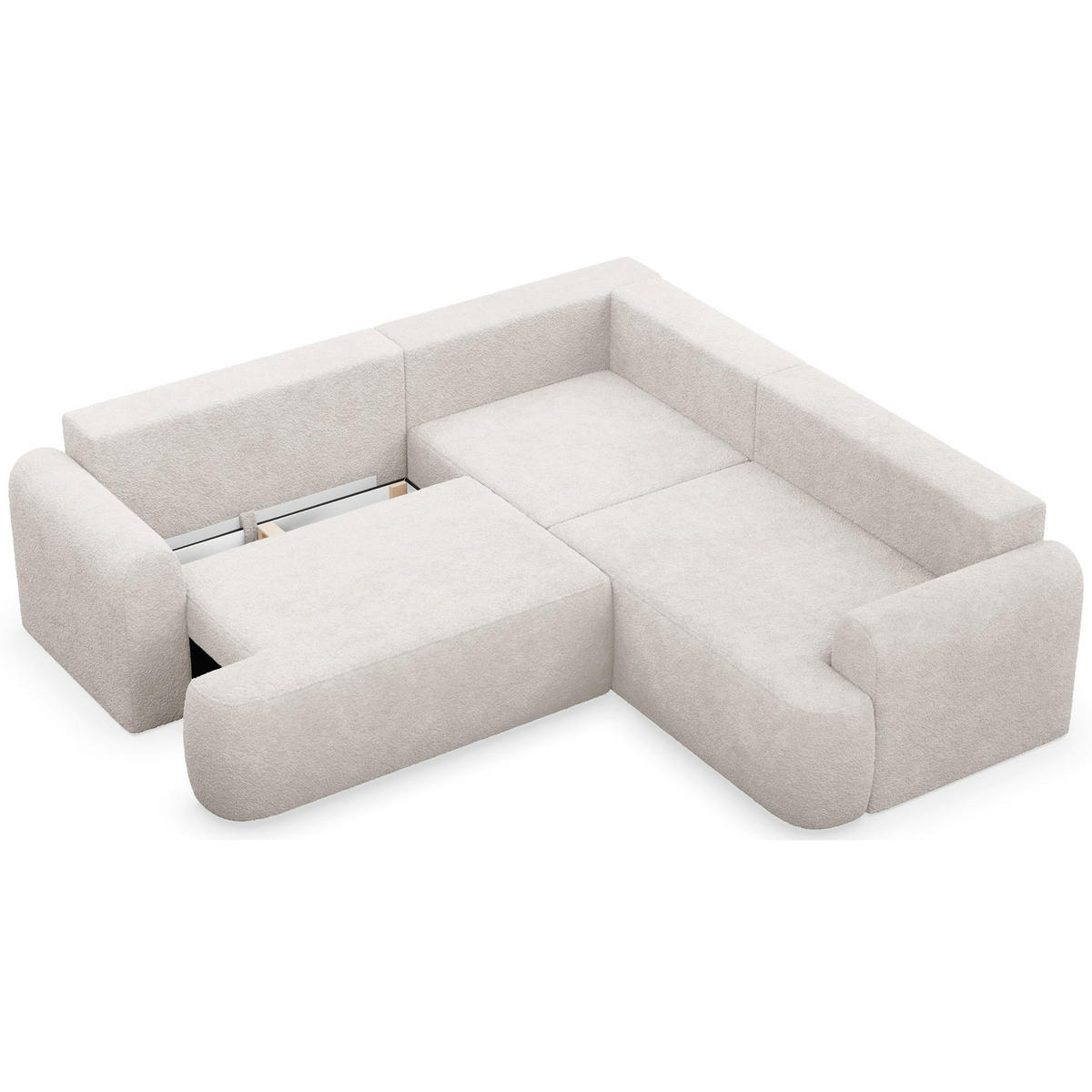 ROHOVÁ POHOVKA Ovo Žlutá látka univerzální s úložným prostorem - černá/krémová, textil/plast (245/245cm) - Selsey