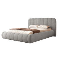 POLSTERBETT Gallo 140x200 cm Grau Chenille – (Doppelbett mit Bettkasten, Lattenrost, voluminöses Kopfteil) - Grau, Holz/Holzwerkstoff (140/200cm) - Ravio