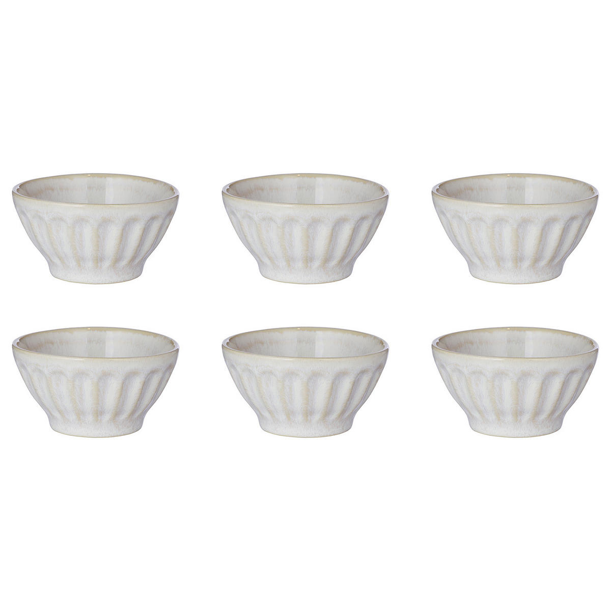 DIPSCHALE (6er Set) Bergamo - Weiß, Keramik (9/9/4.5cm) - BUTLERS
