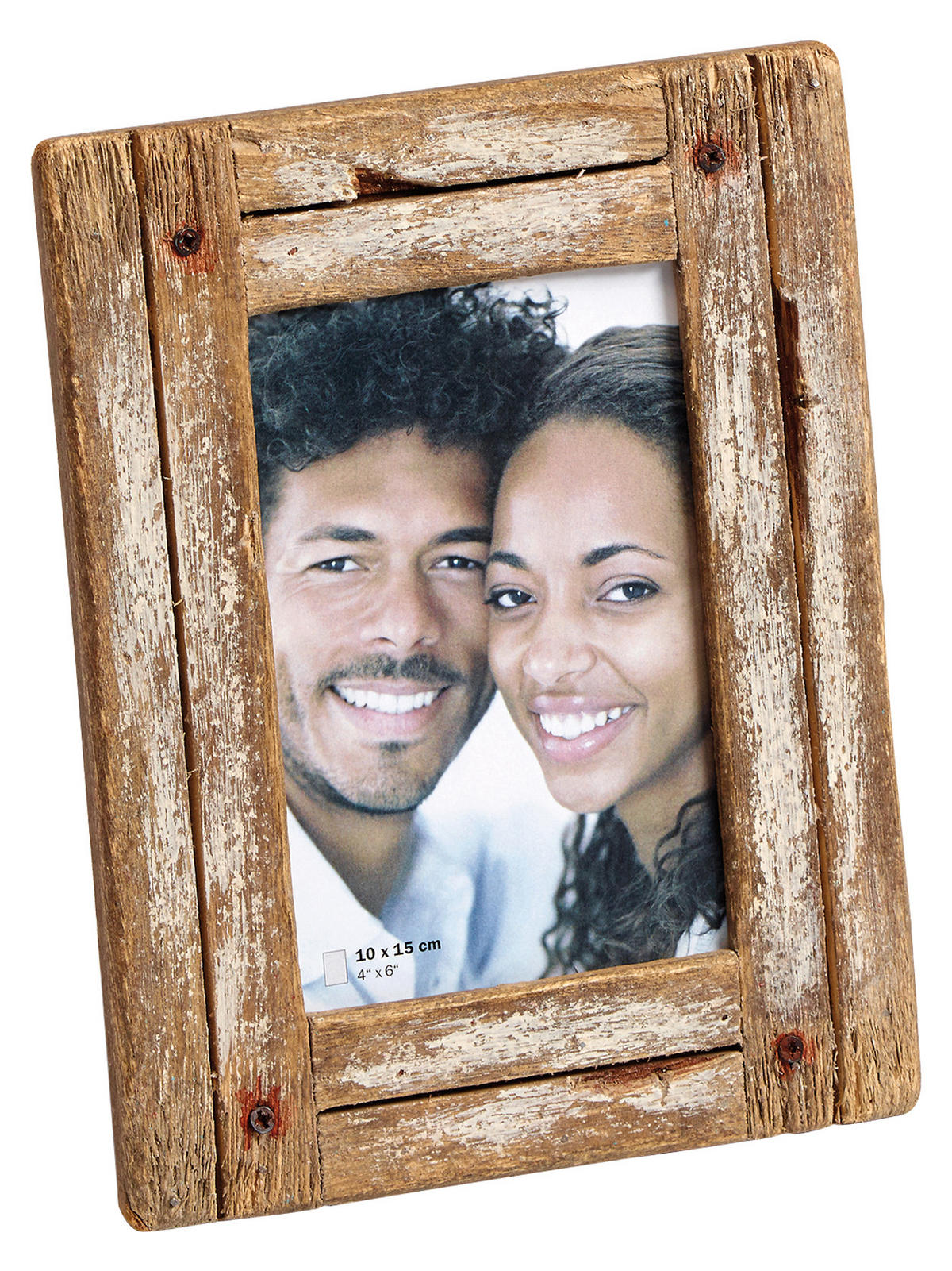 BILDERRAHMEN Dupla Portraitrahmen., 10x15 cm, weiss/natur - Weiß, Holzwerkstoff (17/22/1cm) - walther design