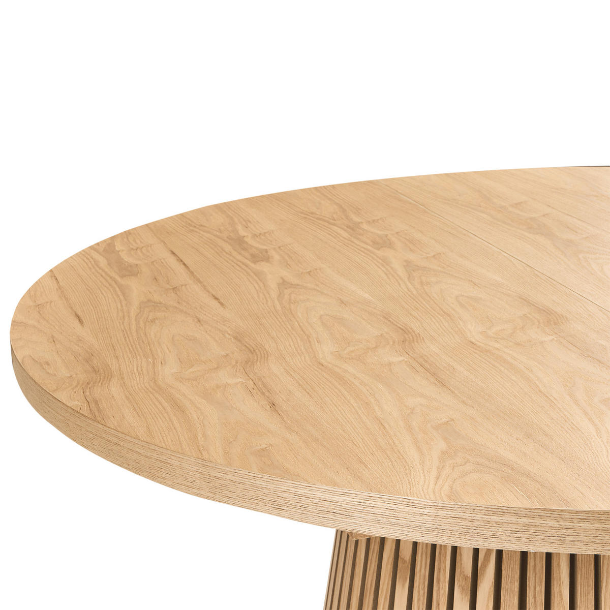 JÍDELNÍ STŮL vysunovací Světlý Jasan 120-160/120 cm Moore - hnědá, kompozitní dřevo (120/120/76cm) - Beliani