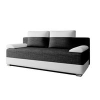 SCHLAFSOFA Atlanta - Schwarz + Weiß - Schwarz/Weiß, Holz (200/90/96cm) - Möblo
