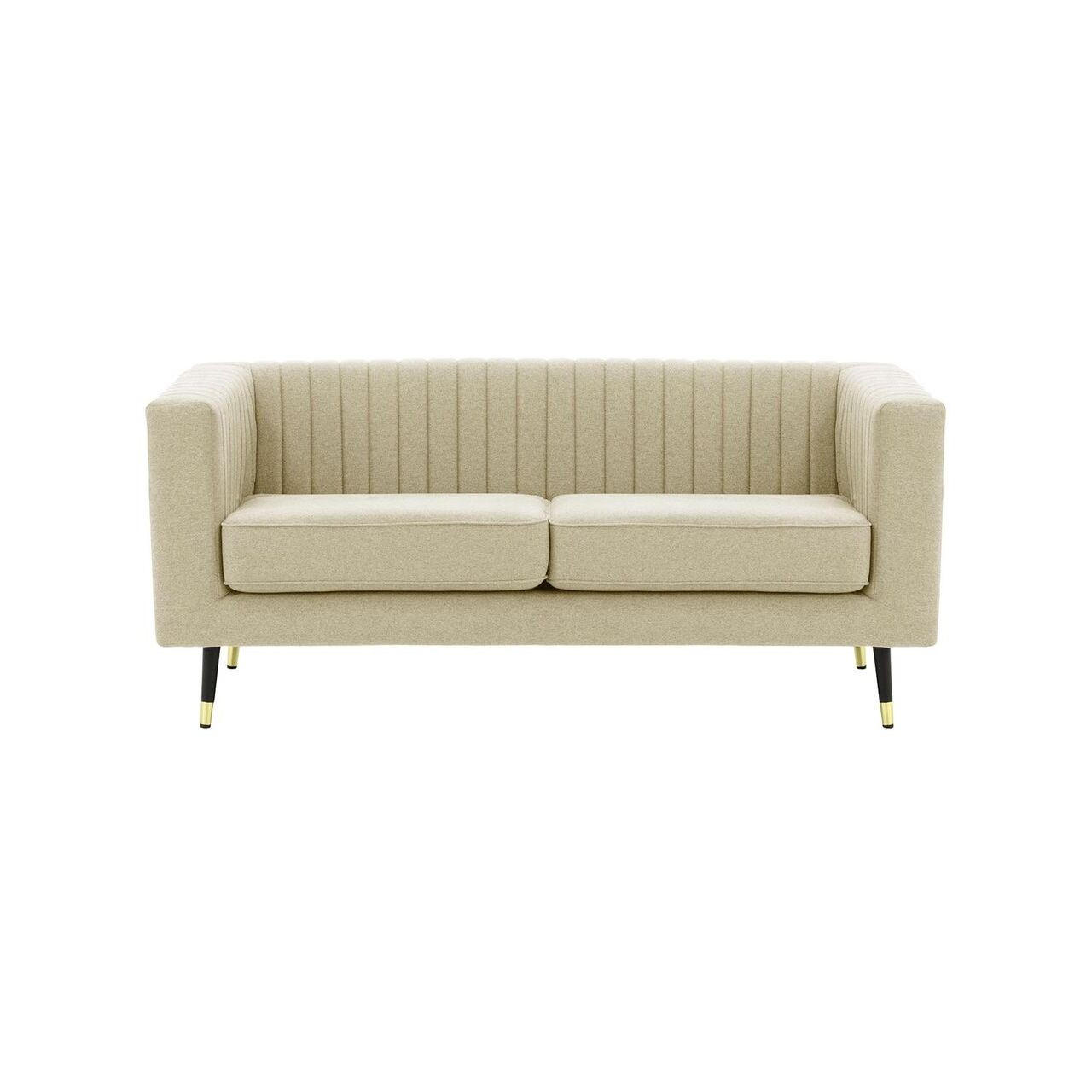 ZWEISITZER-SOFA Slender-Baku 15 - Weiß, Holz/Textil (170/71/83cm) - SLF24