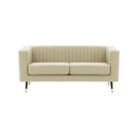 ZWEISITZER-SOFA Slender-Baku 15 - Weiß, Holz/Textil (170/71/83cm) - SLF24