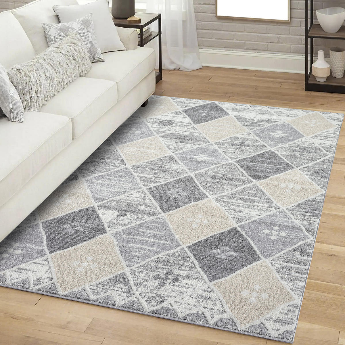 KURZFLOR-TEPPICH Flair 179 Grau 200x290 cm - Grau, Textil (200/290cm) - carpet city