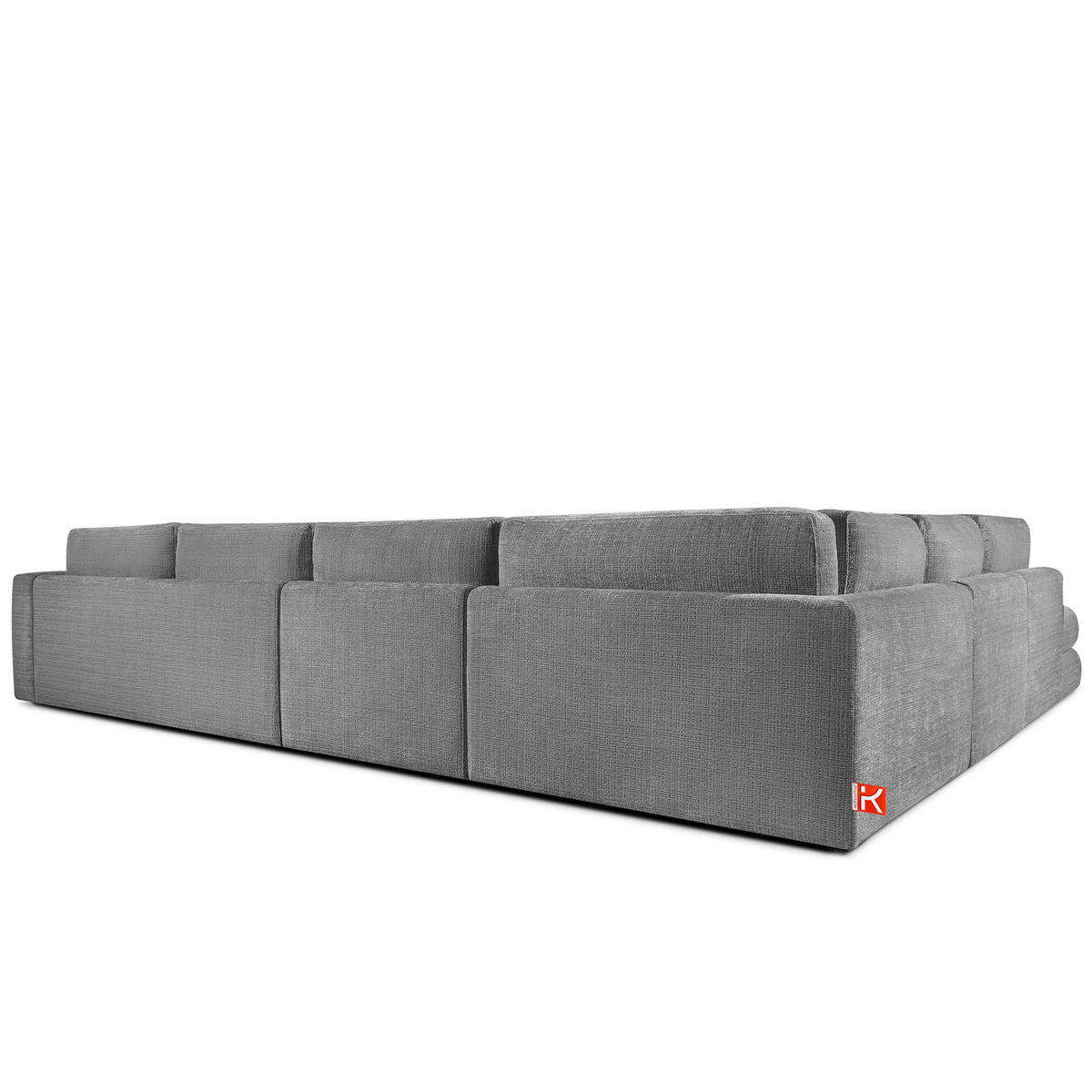 ECKSOFA XL rechts VERUS - Dunkelgrau, Holz/Holzwerkstoff (377/328cm) - KONSIMO®