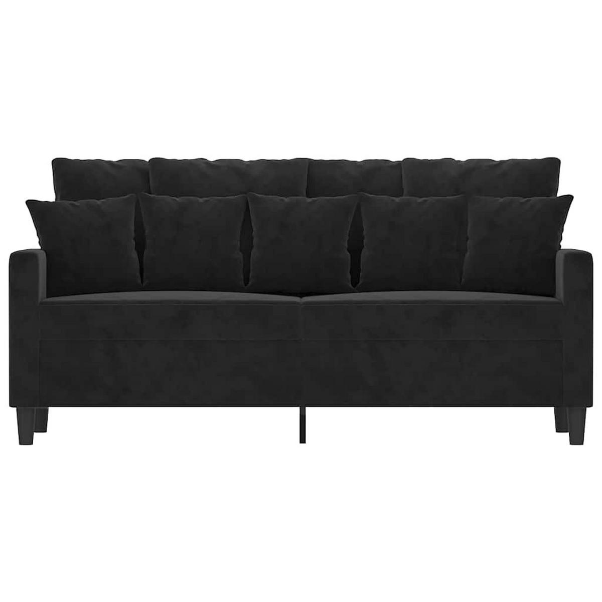2-SITZER-SOFA Frankenthal - Schwarz, Naturmaterialien (158/80/77cm) - Nettlife