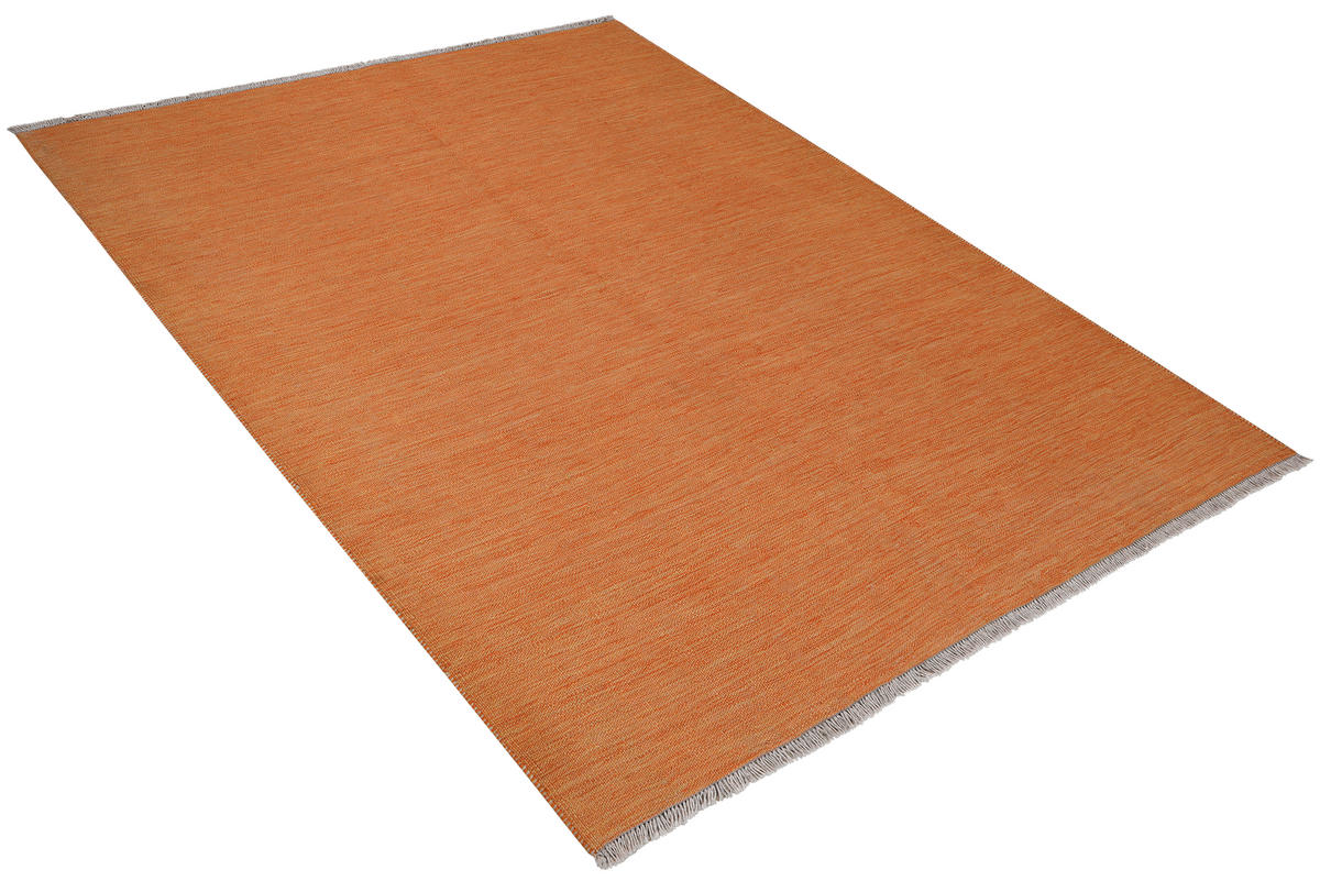 HANDWEBTEPPICH Kelim Gashgai Orange 198/151 cm Schurwolle - Orange, Textil (151/198cm) - Looma