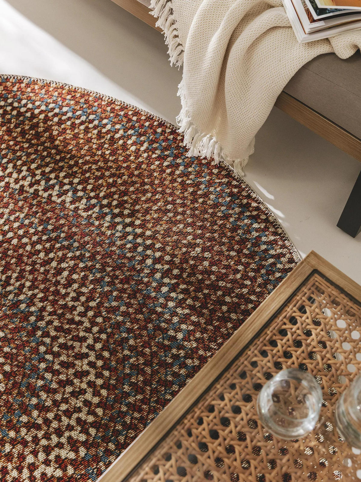 OUTDOORTEPPICH rund Kenya Multicolor ø 160 cm rund - Multicolor, Textil (160/160cm) - benuta Nest