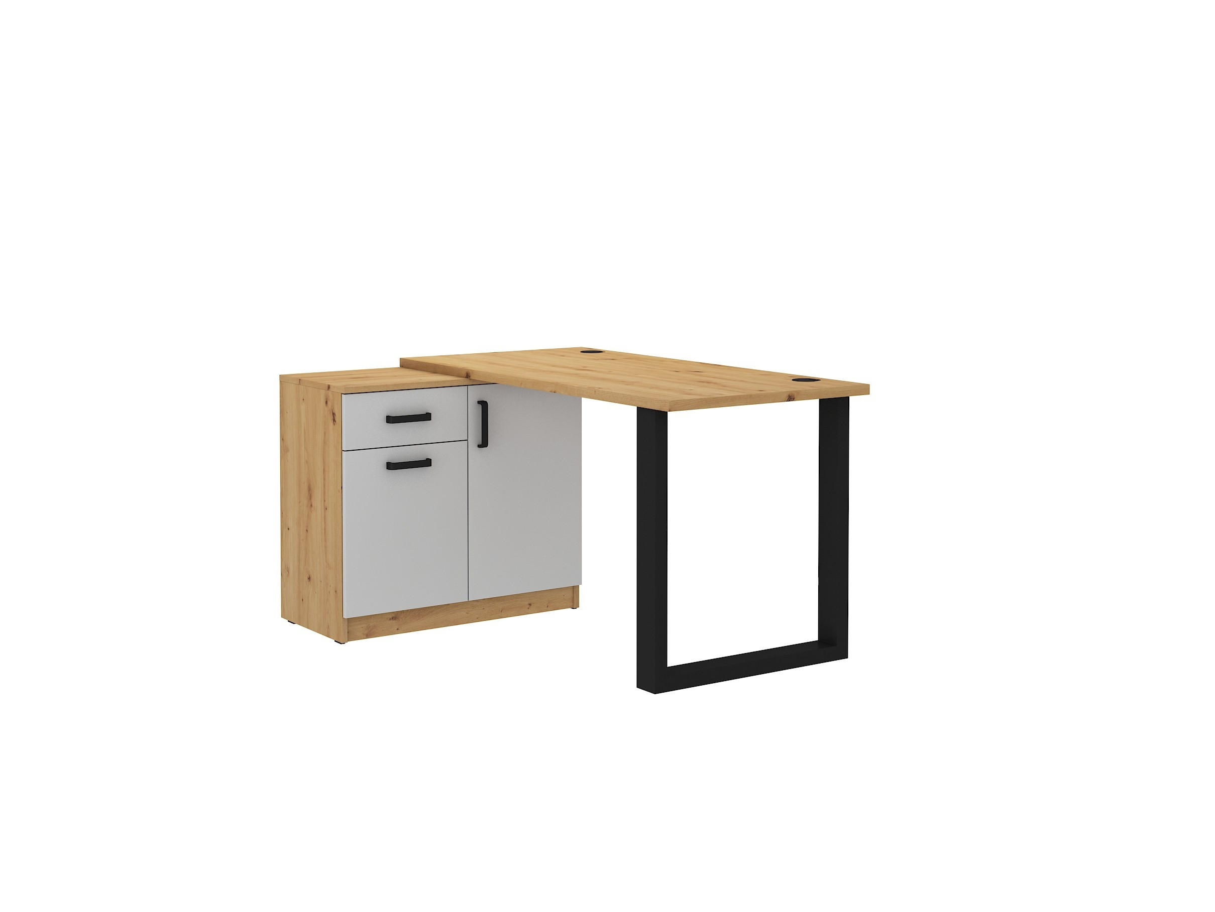 SCHREIBTISCH MALTESA 138x67x75,3 cm Bürotisch Computertisch, Eiche Artisan - Eiche Artisan, Holzwerkstoff (67/138/75.3cm) - MASSENO