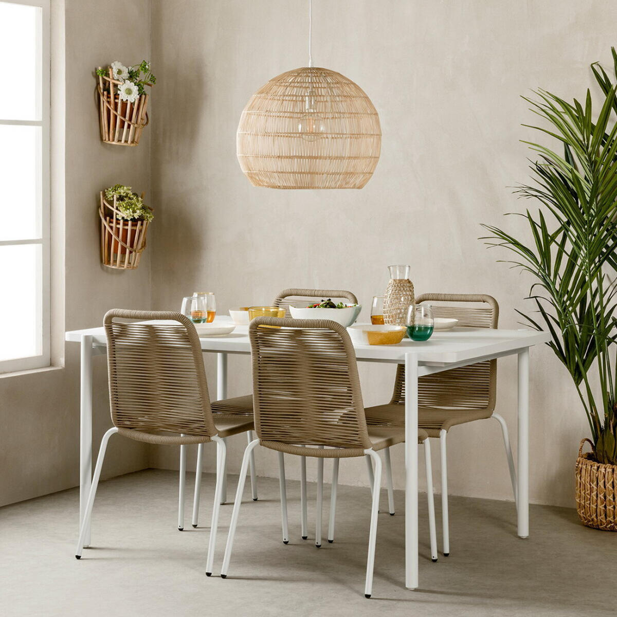 GARTENSTUHL Bowen Beige 54 cm x 83 cm - Beige, Metall (54/83/56cm) - Kenay Home