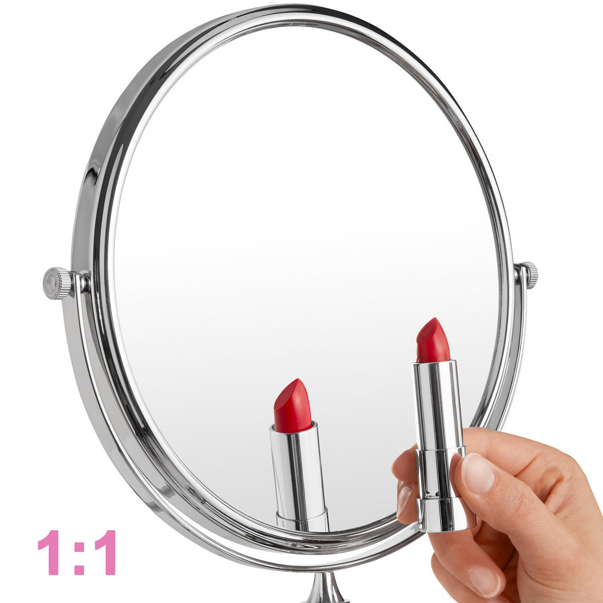 KOSMETIKSPIEGEL ,Wandmontage,silber - Silberfarben, Glas (2.7/31/26.5cm) - tectake