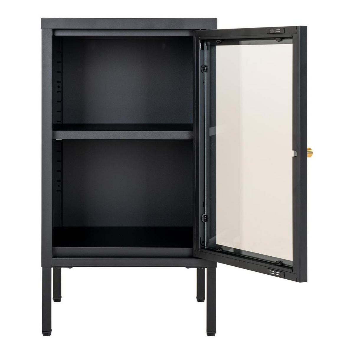 VITRINE Schwarz - Schwarz, Holzwerkstoff (38/70/35cm) - ebuy24
