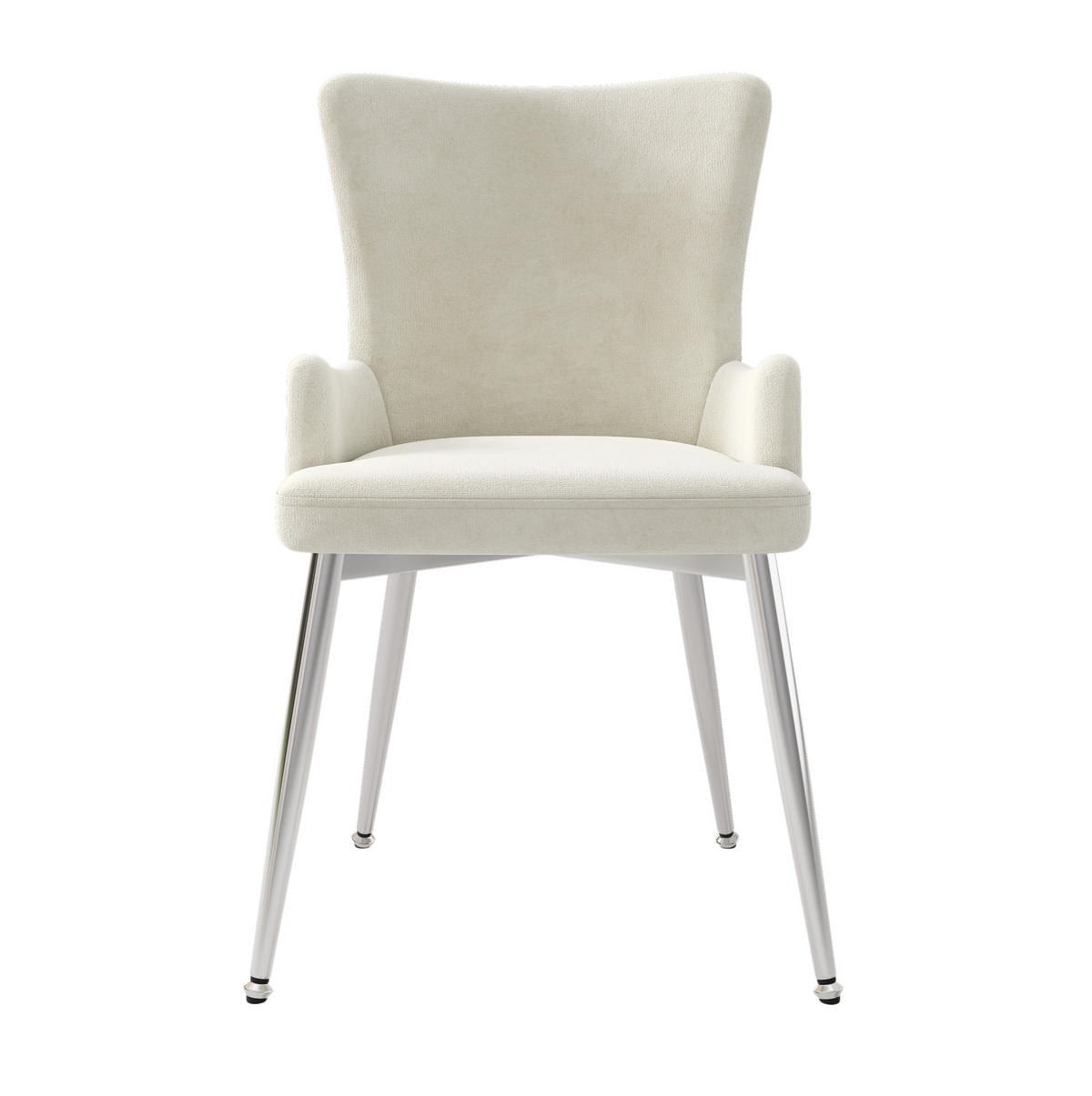 ESSZIMMERSTUHL 6er-Set Samt Beige mit Metallbeinen - Beige, Metall (47/85/49.2cm) - Meubliv