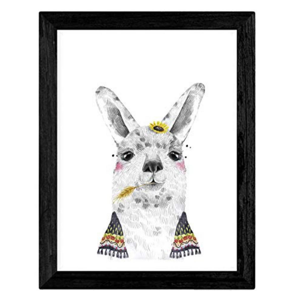 POSTER Set mit 4 „Tiere mit Hüten und Schale“ A3 Rahmenlos - Klar, Papier (29.7/3cm) - Nacnic