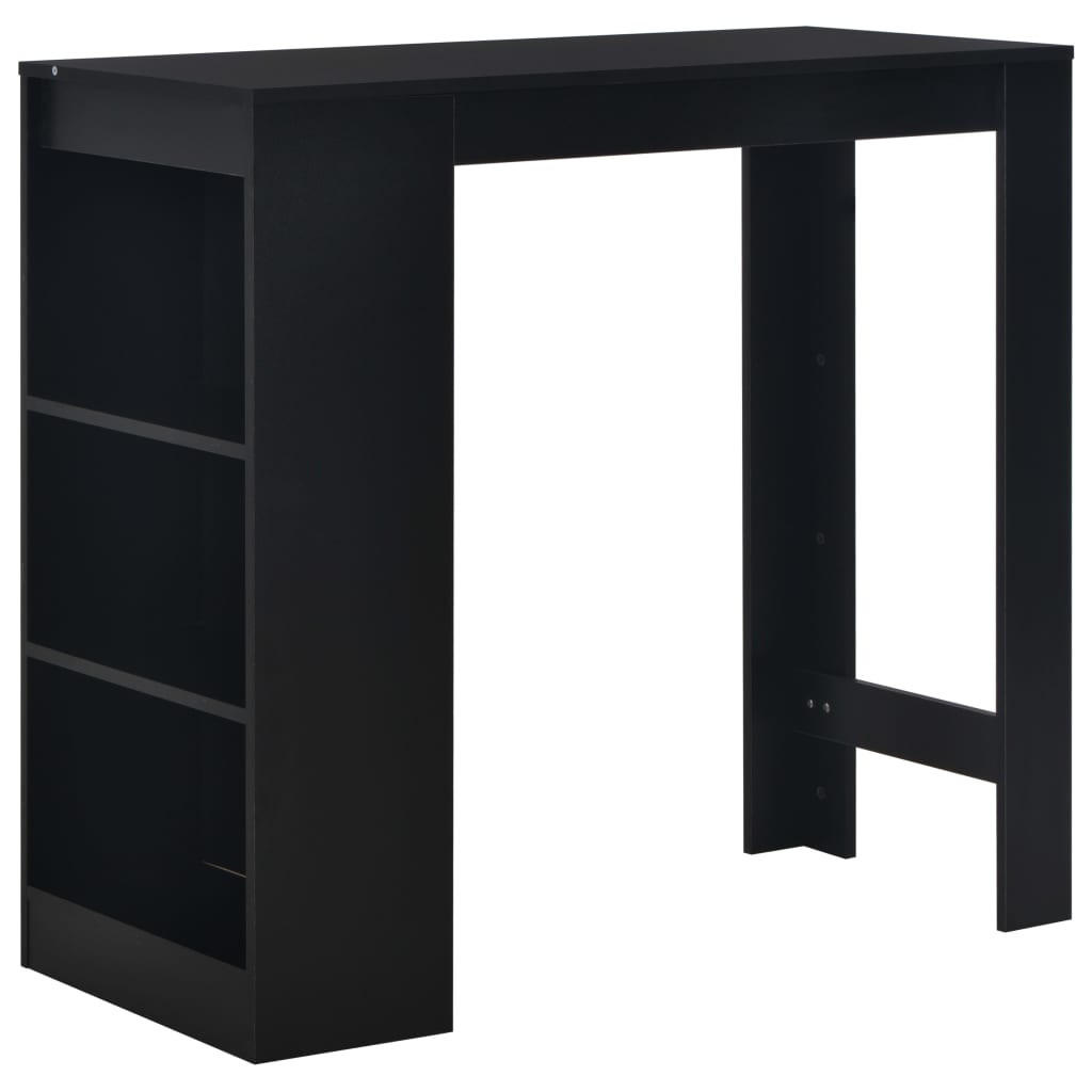 vidaXL Bartisch Schwarz 110x103x550 cm