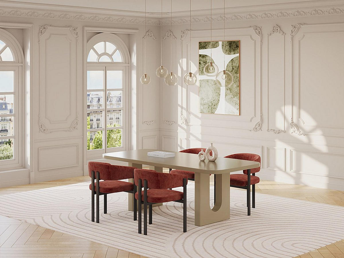 TISCH ohne Ausziehfunktion - 8 -Sitzer - MDF - taupe - NAKONI - Braun, Holz (100/200/76cm) - Vente-Unique