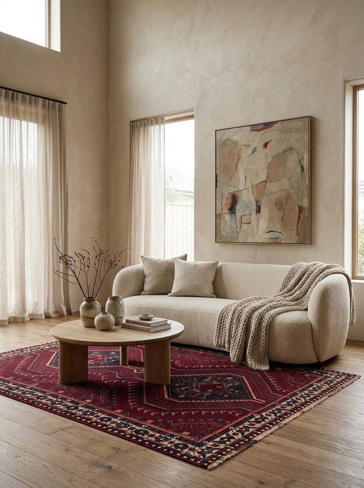 TEPPICH Gashgai Rot 205/164 cm Schurwolle - Rot, Textil (164/205cm) - Looma