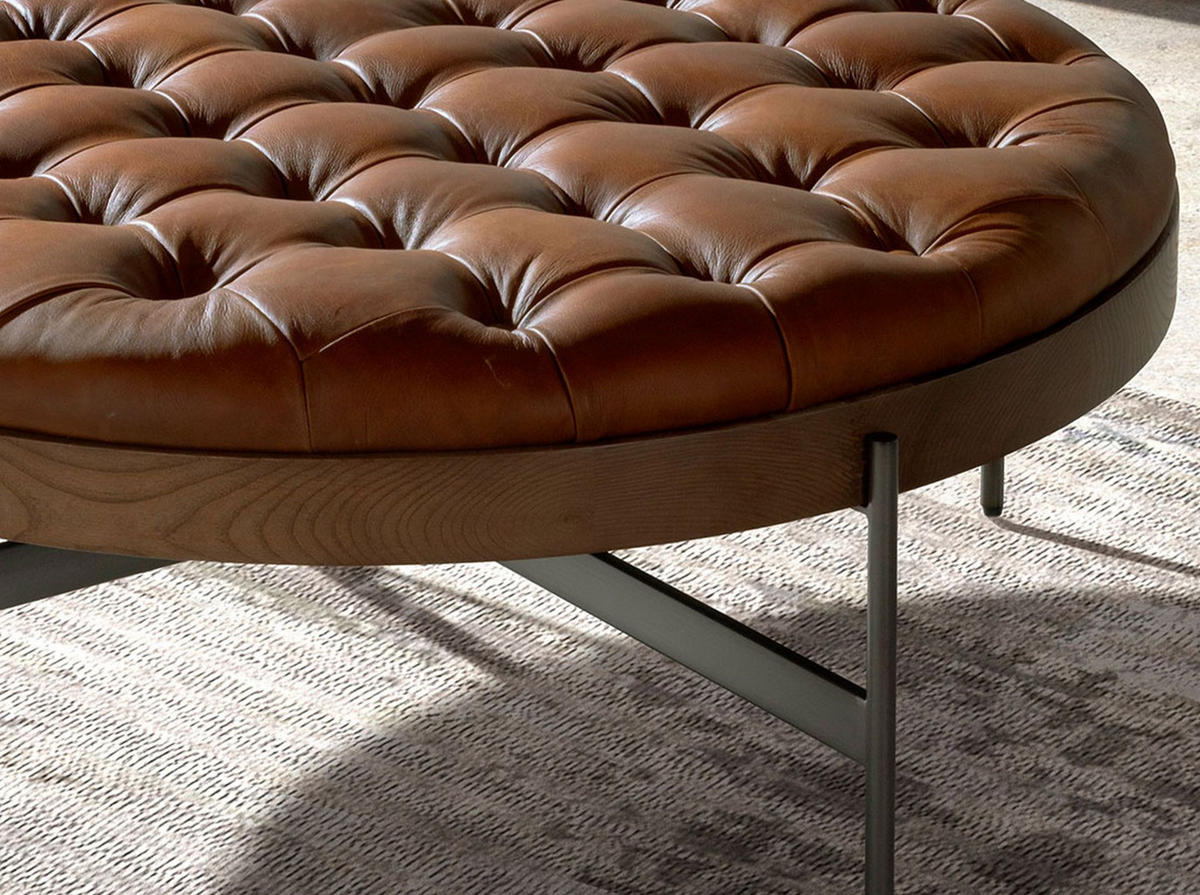 COUCHTISCH rund Dunkelbraun Dunkler Stahl 100/100/40 cm - Braun, Holzwerkstoff/Metall (100/100/40cm) - ANGEL CERDA