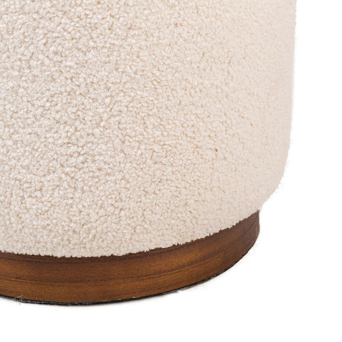 POUF Wolle Weiß - Weiß, Textil (35/42/35cm) - Nordlys
