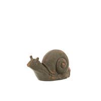 DEKOOBJEKT SCHNECKE ANTIK AUßEN - Grün, Glas/Naturmaterialien (20/27/45cm) - J-Line