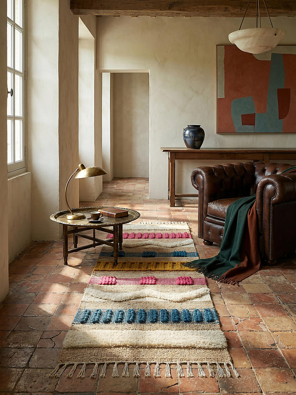 NATURTEPPICH handgewebt Jute-Wolle-Mix skandinavisch WHARFE, Multi 60x230 cm - Multicolor, Textil (230/60cm) - KADIMA DESIGN