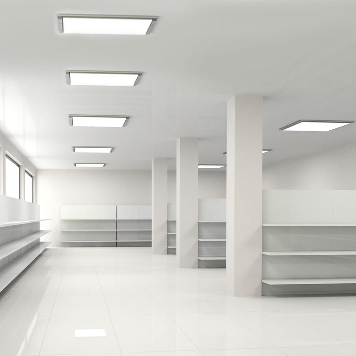 LED DECKENLEUCHTE Aluminium Silber 2er Set - Silberfarben, Metall (29.9/29.9/5cm) - Globo Lighting