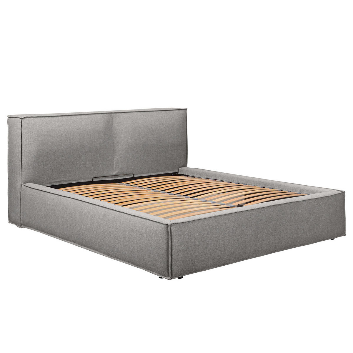 POLSTERBETT - Grau, Textil (140/200cm) - home24