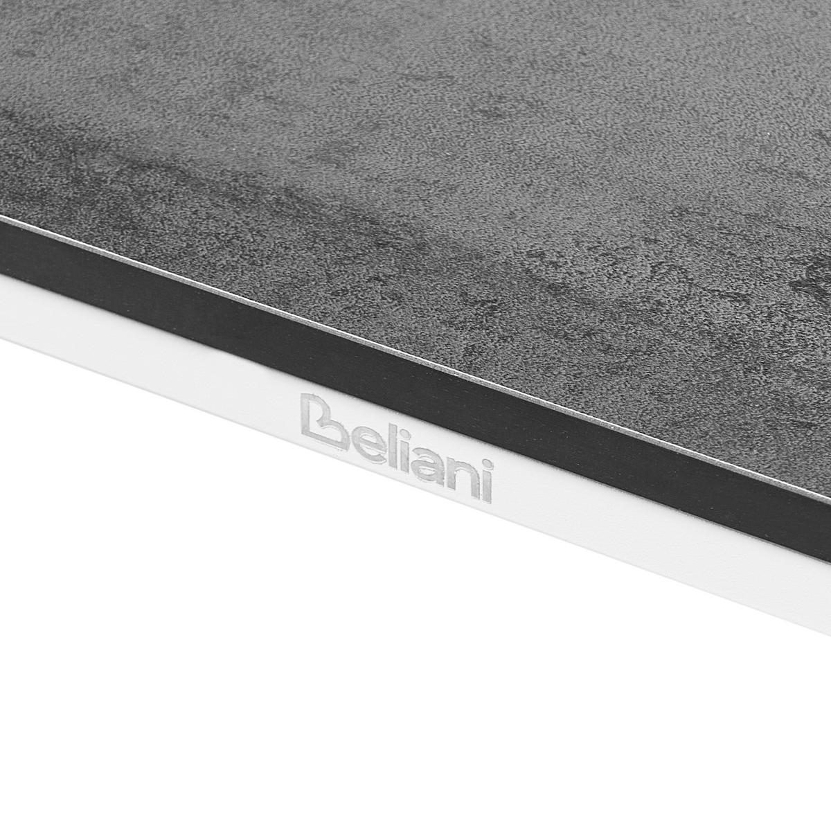ZAHRADNÍ STŮL 180/90 cm Imitace kamene Tmavě šedý Sovareto - tmavě šedá, plast (180/90/75cm) - Beliani