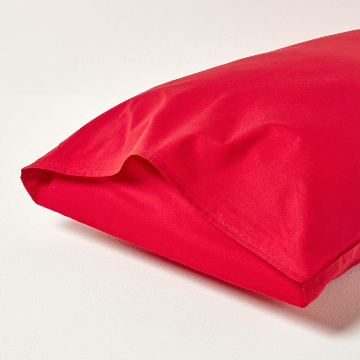 KISSENBEZUG Perkal, Ägyptische Baumwolle, Fadendichte 200 - Rot, Textil (48/74cm) - Homescapes