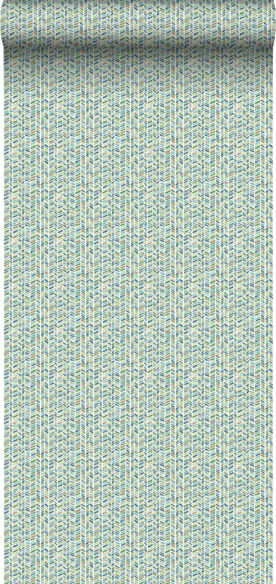 TAPETE Zickzack-Motiv - Grün, Papier (53/1000cm) - Sanders & Sanders