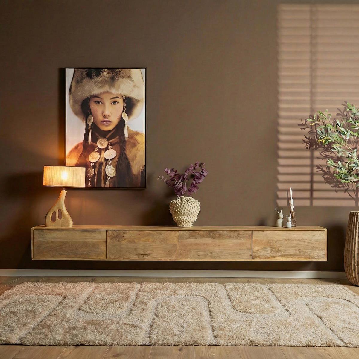 TV-MÖBEL Vision Braun 30/240/35 cm - Braun, Holz (240/35/30cm) - Starfurn