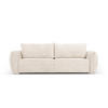 AUSKLAPPBARES-SOFA mit Bettkasten Kaelle aus Chenille-Stoff leichtes beige 3 Sitzplätze - Creme, Textil (97/91/244cm) - Micadoni
