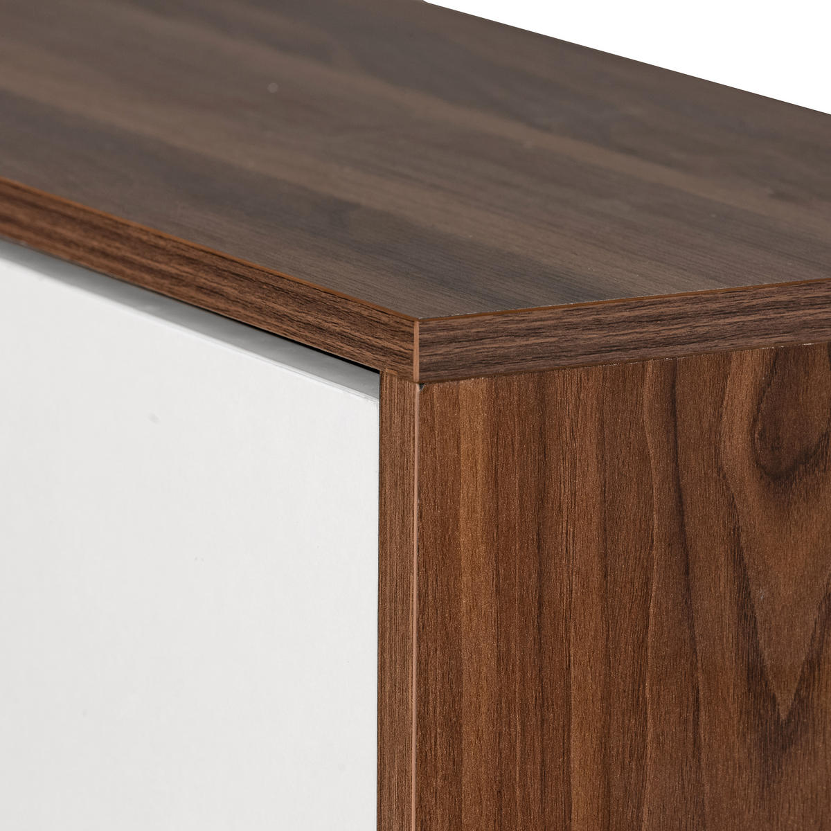 SCHUHSCHRANK Braun weiß - Braun/Weiß, Holz (63/113/24cm) - Urban Meuble