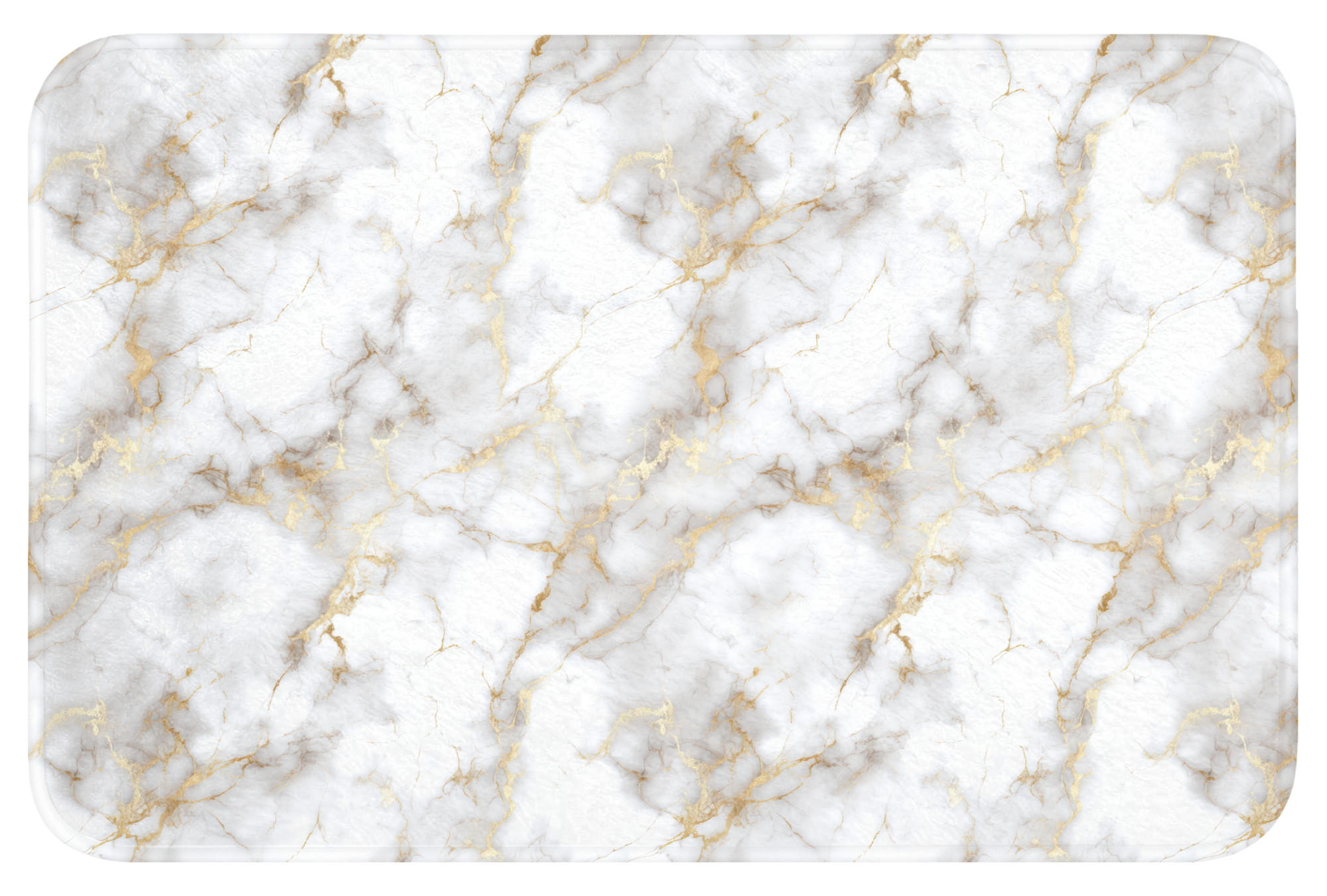 KOUPELNOVÁ PŘEDLOŽKA Zlaté žilky - Mramor - Bílý 60x40 cm - bílá, textil/plast (60/40cm) - OnlyWow