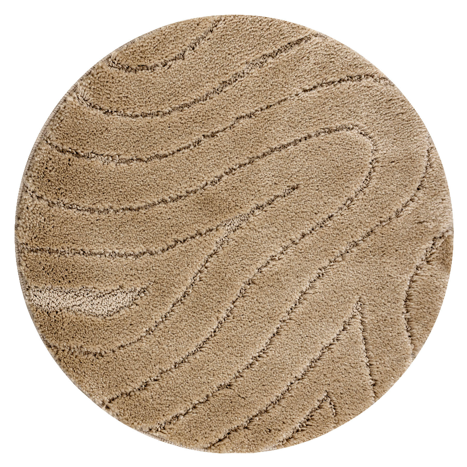 TEPPICH Dywaniki łazienkowe 100 cm - Beige, Textil (100/100cm) - rugsX
