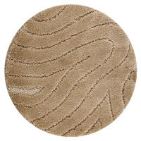 TEPPICH Dywaniki łazienkowe 100 cm - Beige, Textil (100/100cm) - rugsX