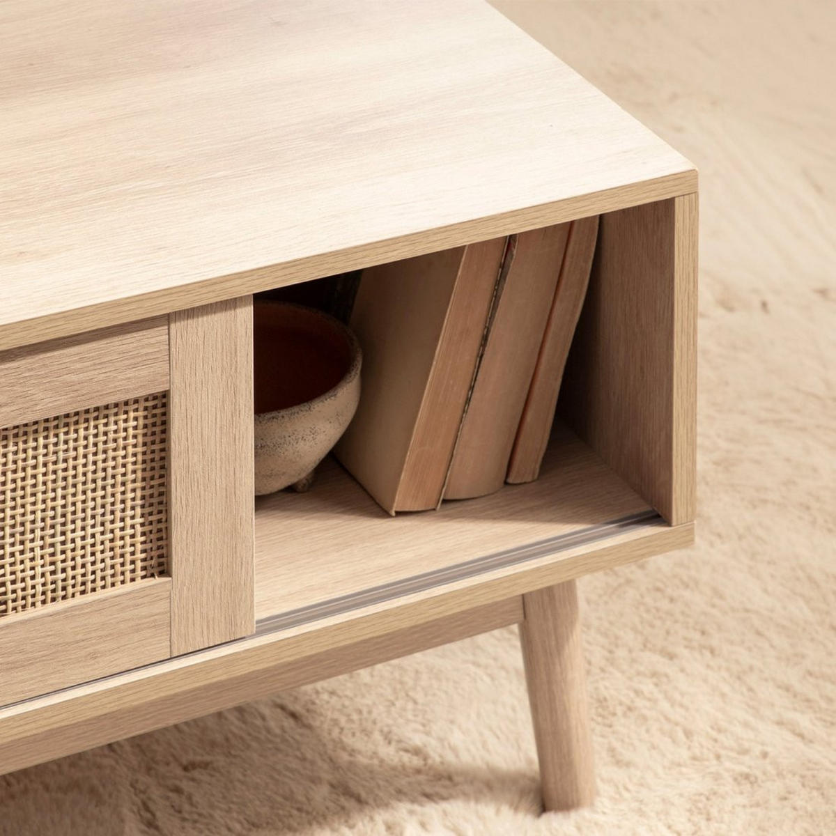 COUCHTISCH FESTER Ikigai Natürlich 120 cm x 43 cm - Naturfarben, Holzwerkstoff (55/120/43cm) - Klast Home