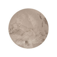 KUNSTFELL-TEPPICH Dave Taupe ø 180 cm rund - Taupe, Textil (180/180cm) - benuta Nest