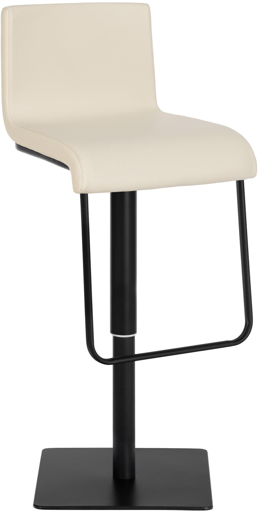 BARHOCKER Lederlook Creme - Creme/Schwarz, Textil/Metall (39/80/46cm) - CLP