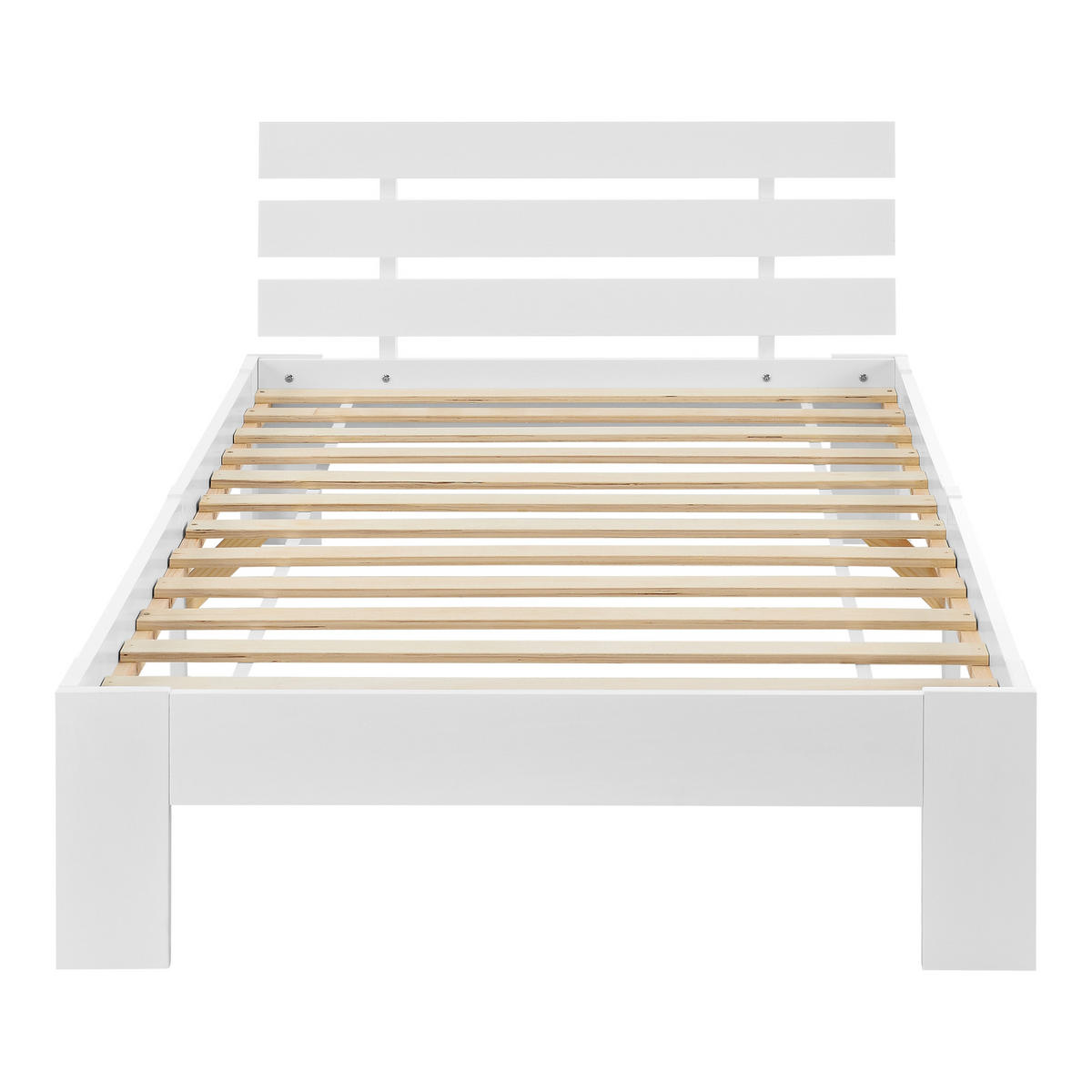 HOLZBETT Nivala - Weiß, Holz (120/200cm) - [en.casa]