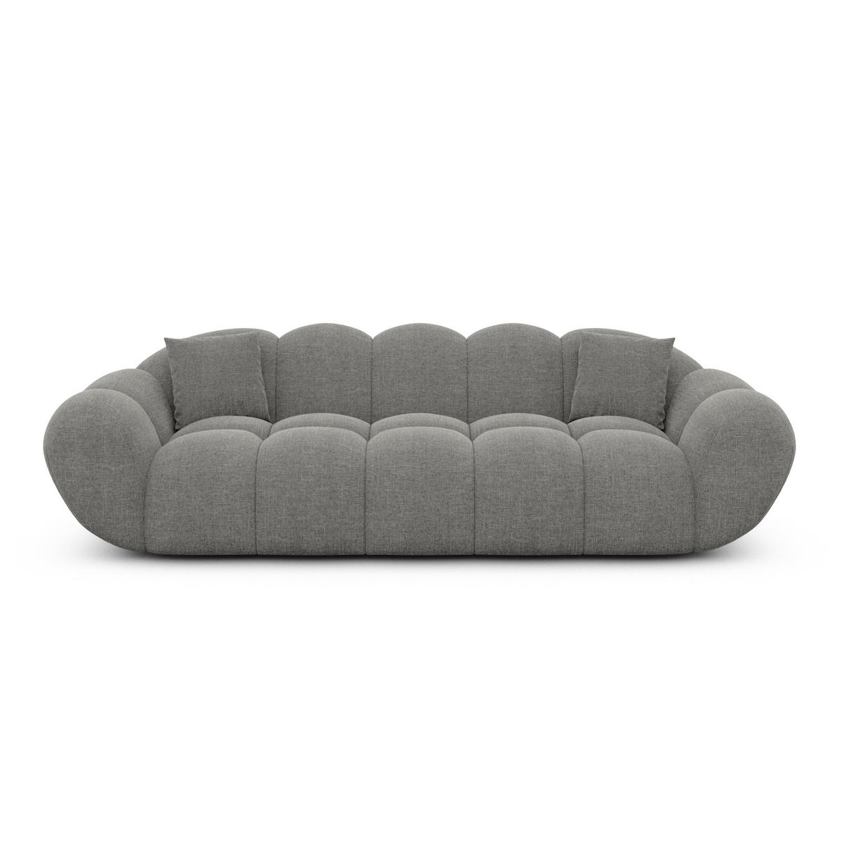 3-SITZER-SOFA Liva Grau Strukturstoff - Grau, Textil (223/70/93cm) - VAROYAL