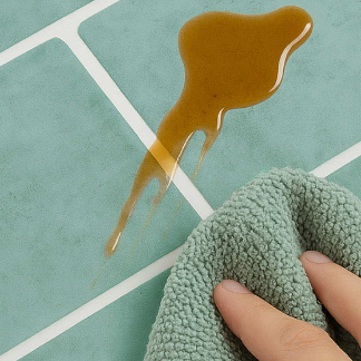 FLIESENAUFKLEBER 1 Stück 29,2 x 21,2 cm Selbstklebende Fliesen - Oliva Verde - Türkis/Grün, Kunststoff (21.2/0.12/29.2cm) - Mazovia